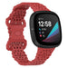 Fitbit Sense siliconen bandje met patroon (rood)