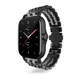 Amazfit GTS 2 duo stalen schakel band (zwart/zilver)