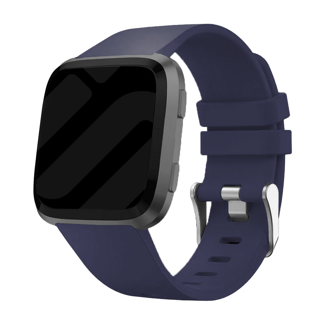 Fitbit Versa/Versa 2 Silicone Strap with Buckle (Dark Blue)