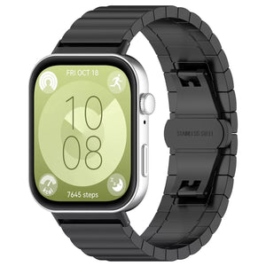 Huawei Watch Fit 4 Pro Luxury Metal Strap (Black)