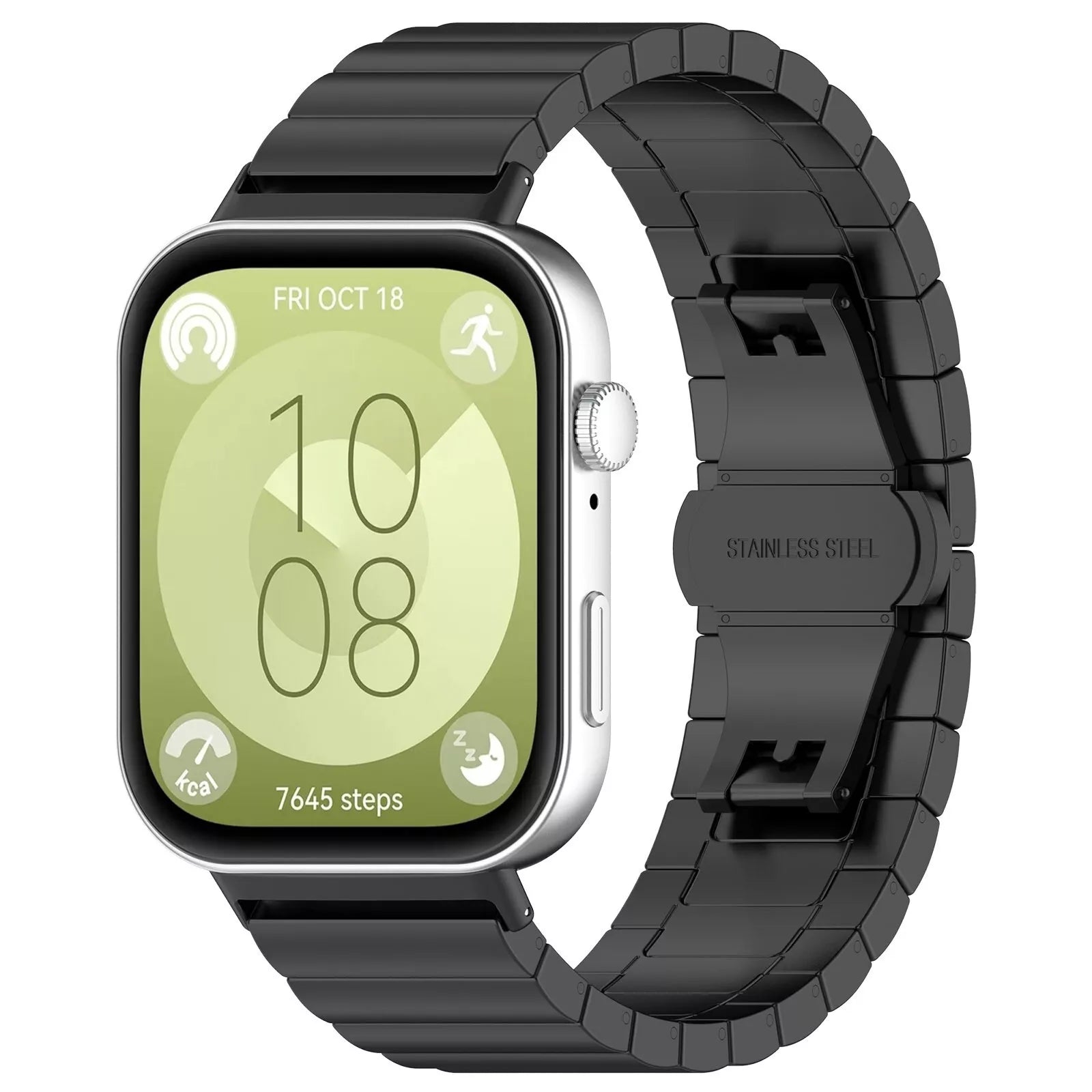 Huawei Watch Fit 4 Pro Luxury Metal Strap (Black)