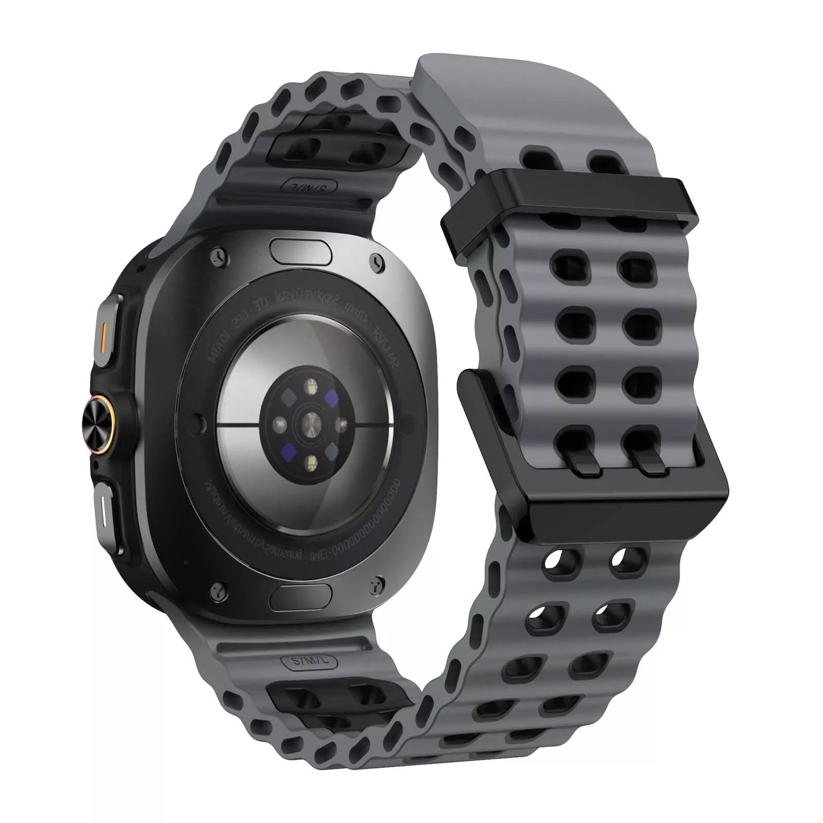 Samsung Galaxy Watch Ultra Wave Silicone Strap (Gray/Black)