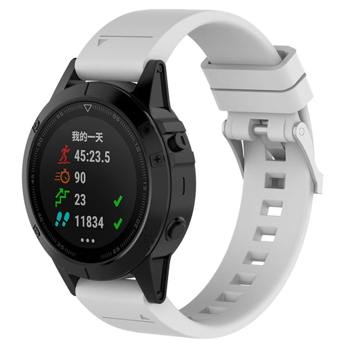 Garmin Instinct glossy silicone band (wit)
