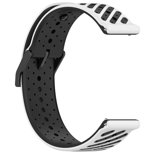 Amazfit GTR 4 Striped Silicone Strap (White/Black)