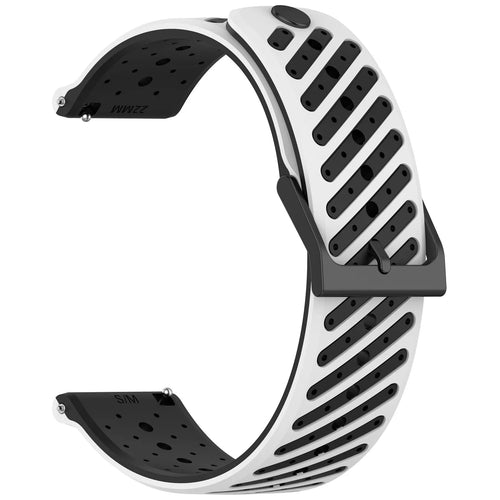 ICE Fit 1.78 gestreept siliconen bandje (wit/zwart)