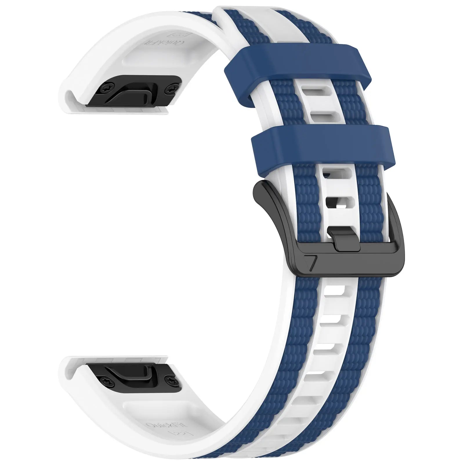 Garmin Fenix 7x sport grain band (wit/blauw)