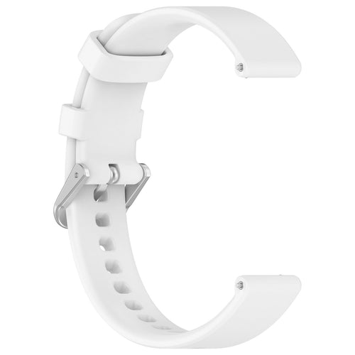 Pebble Round 2 - 14mm siliconen classic bandje (wit)