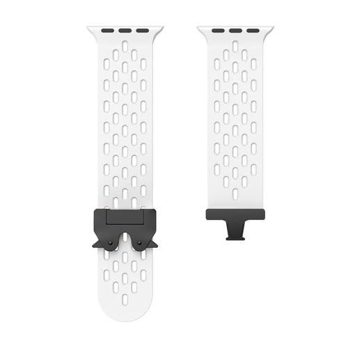Apple Watch siliconen air bandje met P-Buckle (wit)