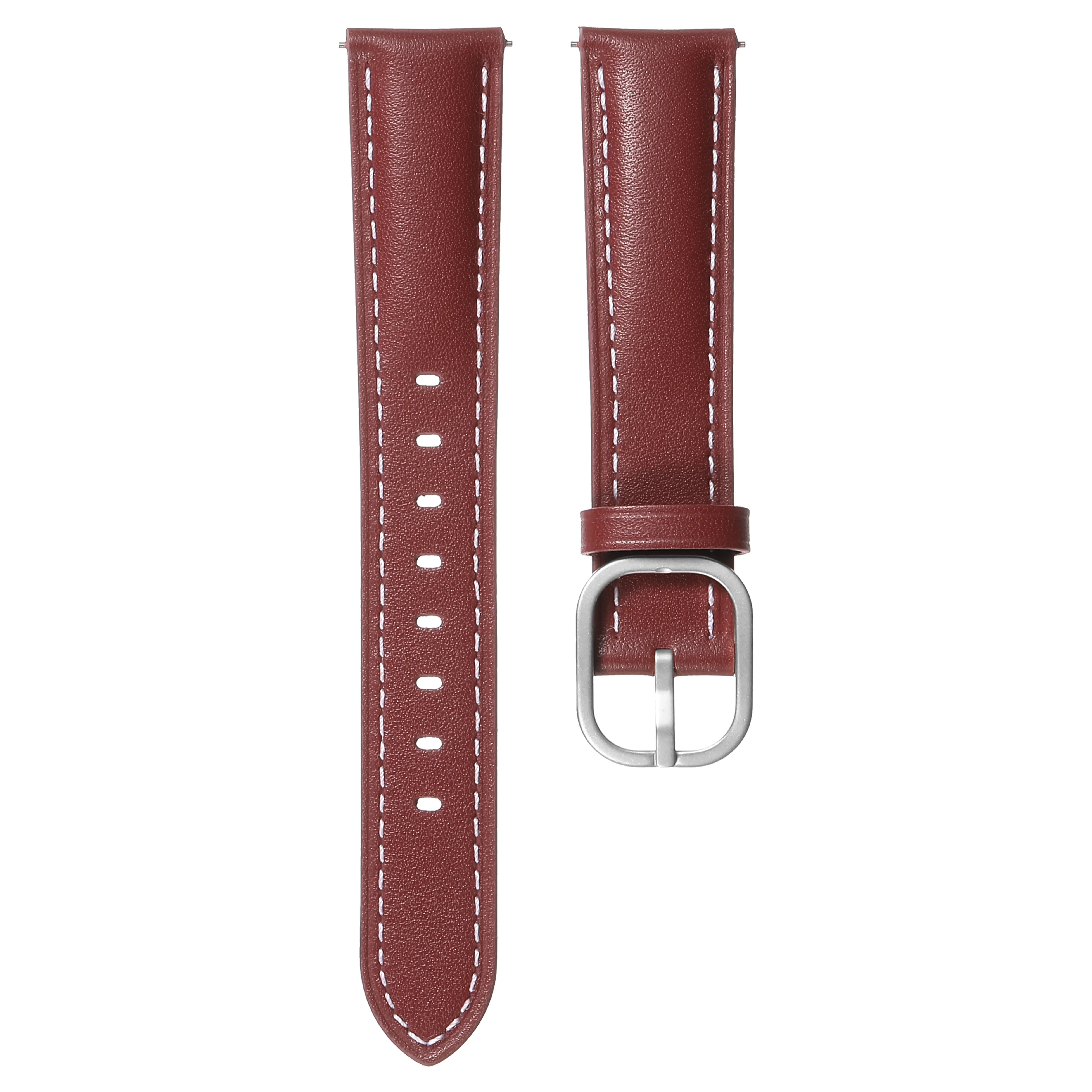 Huawei Watch GT 5 Pro - 42mm square leren band (wijnrood)