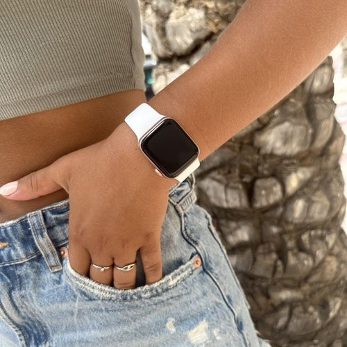 xoxo Wildhearts Apple Watch siliconen bandje (wit)