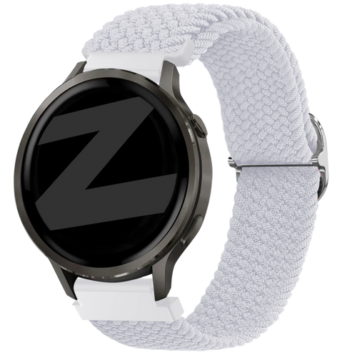 Bandz Garmin Venu 4 - 41mm verstelbare nylon band (wit)