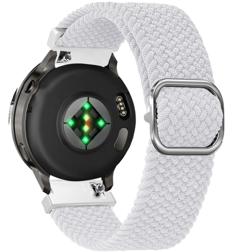 Bandz Garmin Venu 4 - 41mm verstelbare nylon band (wit)