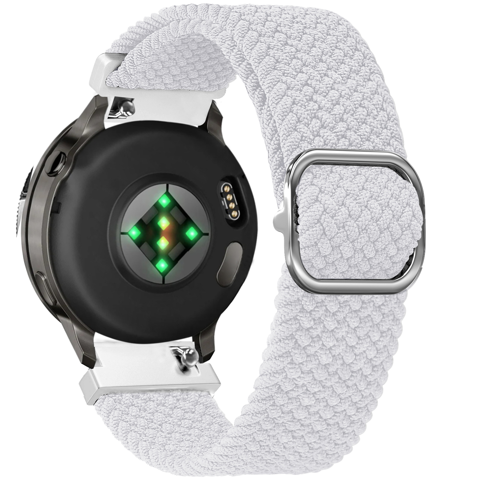 Bandz Garmin Venu 2s verstelbare nylon band (wit)