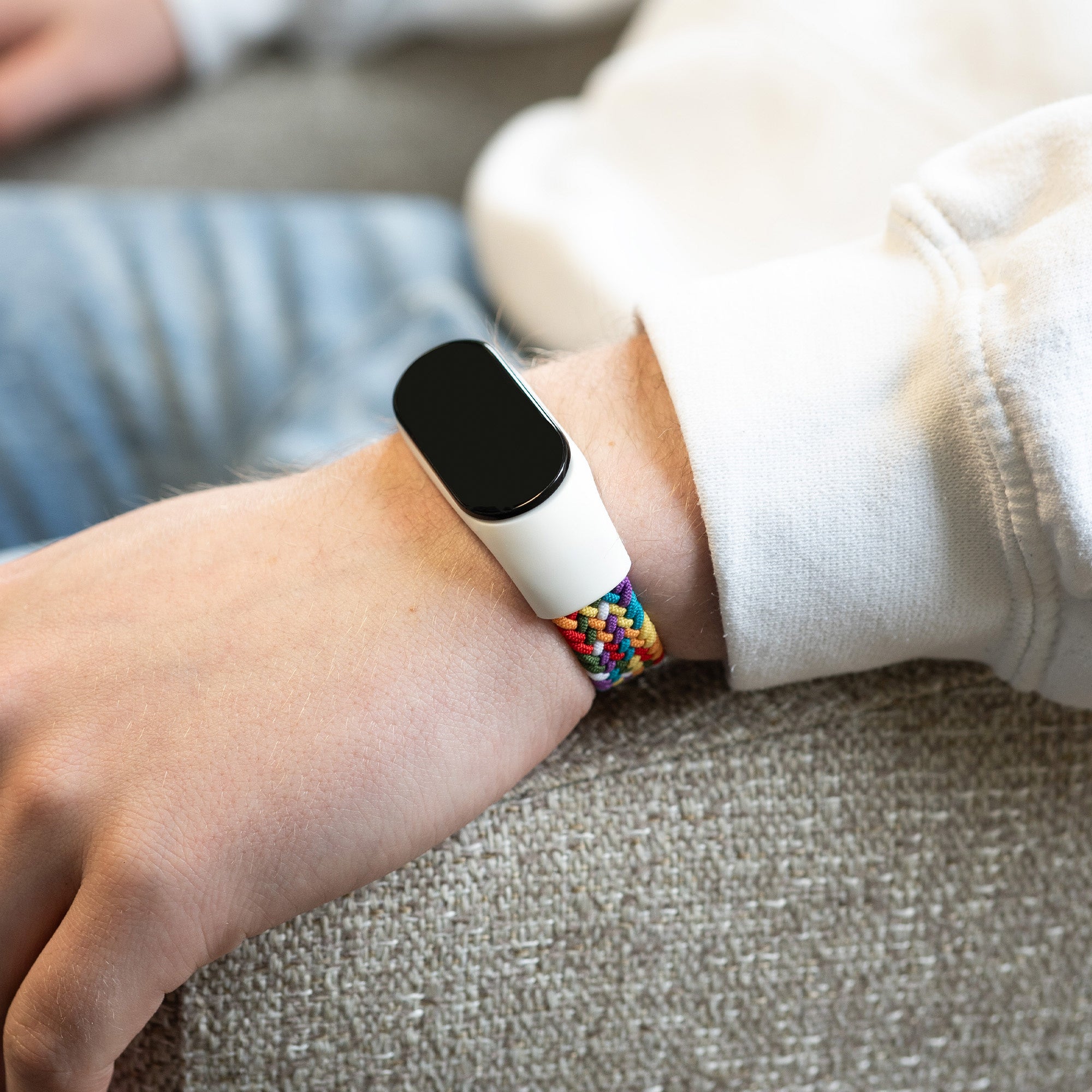 Xiaomi Mi Band 5 gevlochten bandje (regenboog)