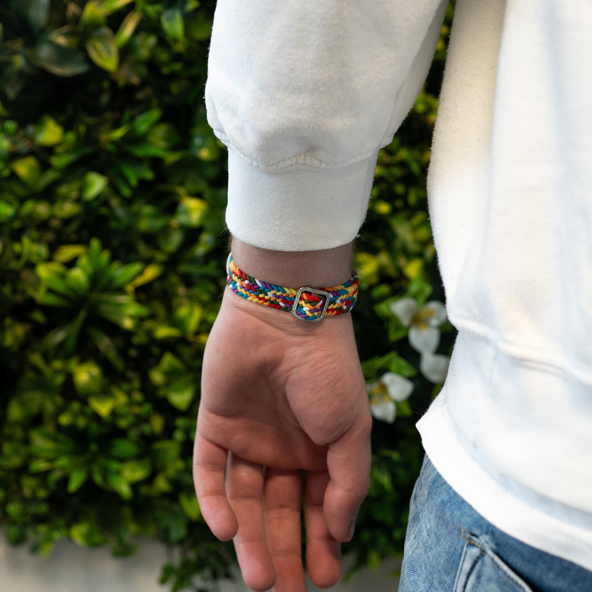 Xiaomi Mi Band 5 gevlochten bandje (regenboog)