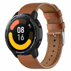 Xiaomi Watch S1 leren bandje (strak bruin)