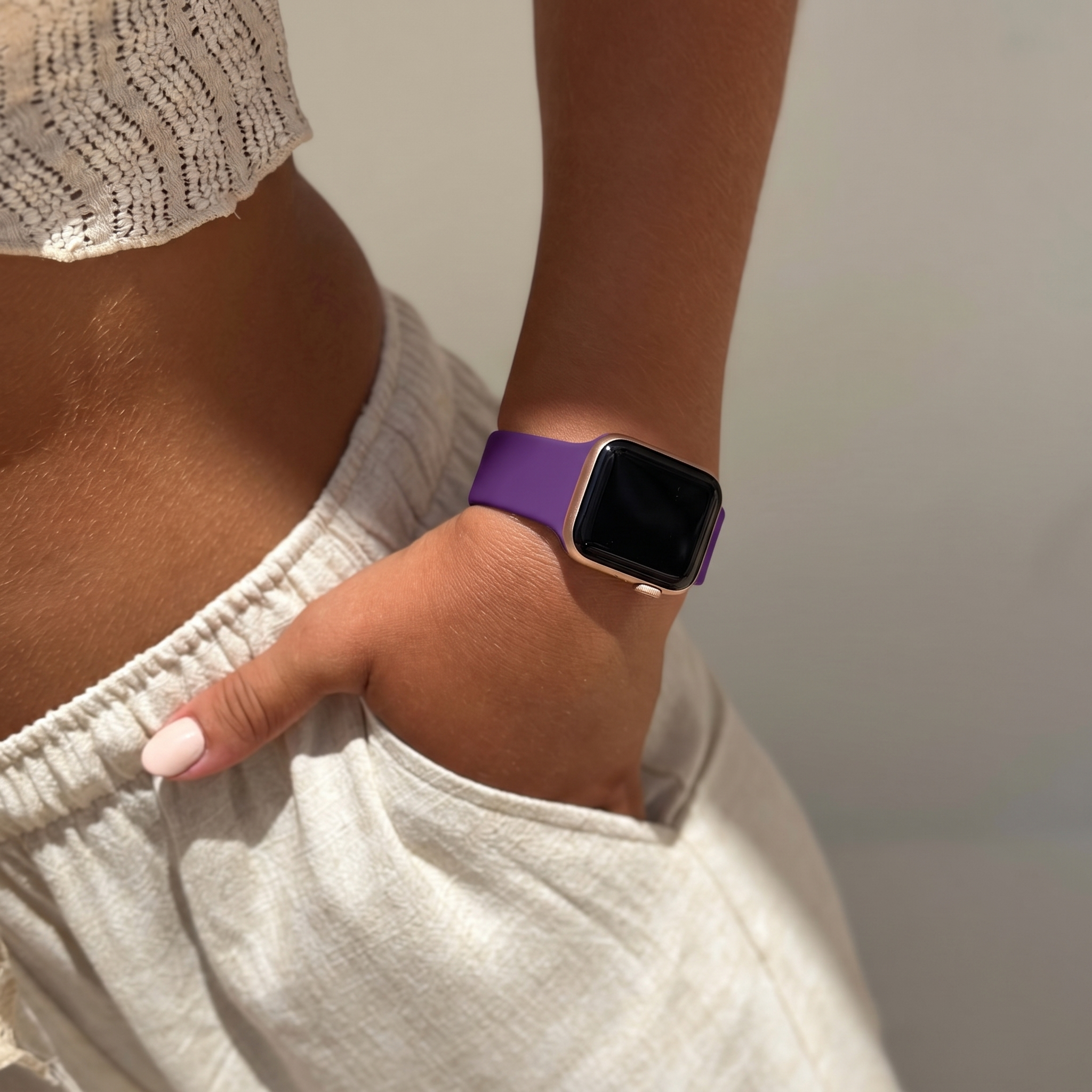 xoxo Wildhearts Apple Watch Silicone Strap (Dark Purple)