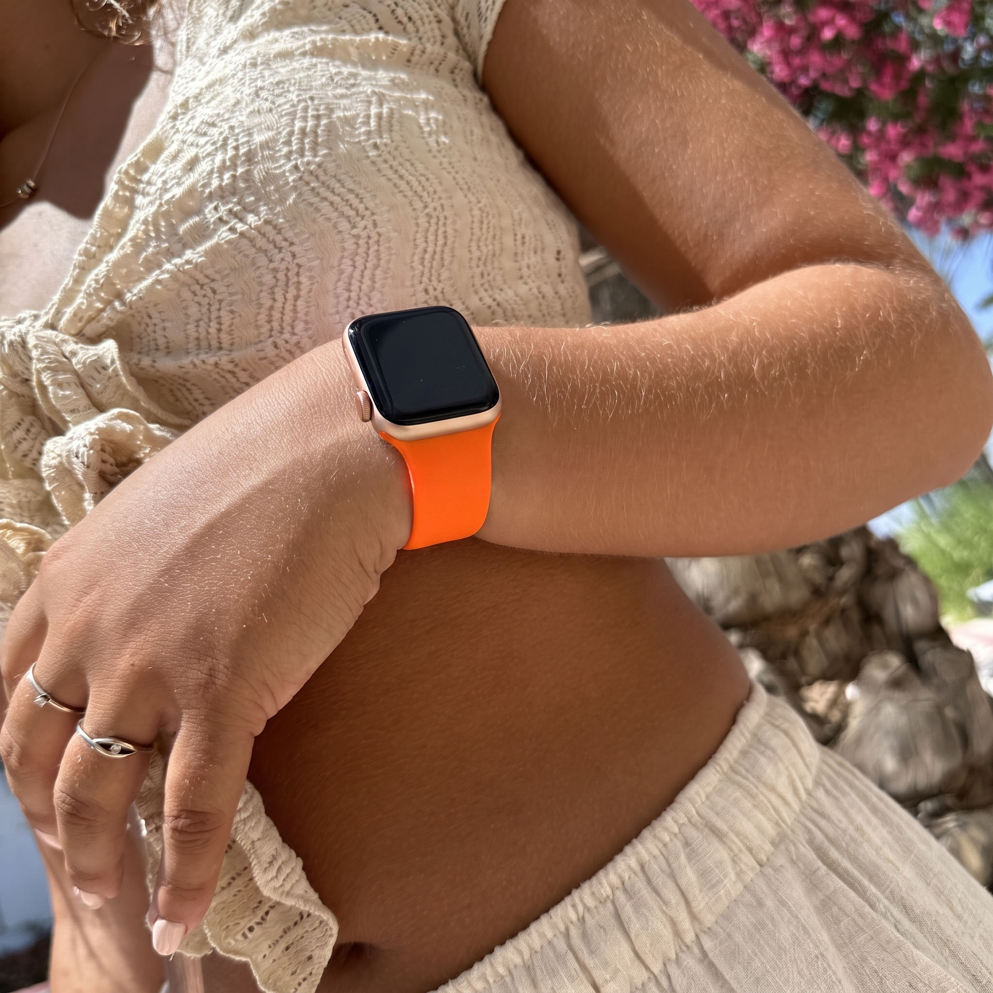 xoxo Wildhearts Apple Watch Silicone Strap (Orange)