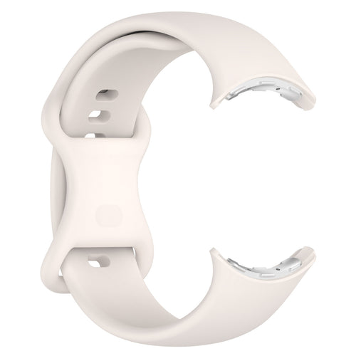 Google Pixel Watch 4 - 45mm siliconen classic bandje (zand wit)