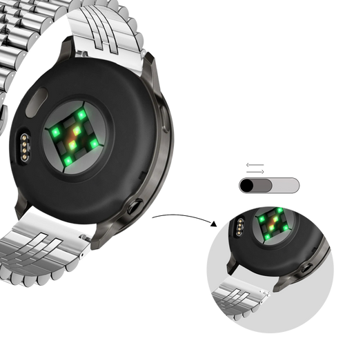 Bandz Garmin Approach S42 stalen band 'Jubilee' (zilver)