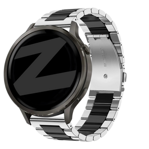 Bandz Garmin Bounce 2 stalen band 'Classic' (zilver/zwart)