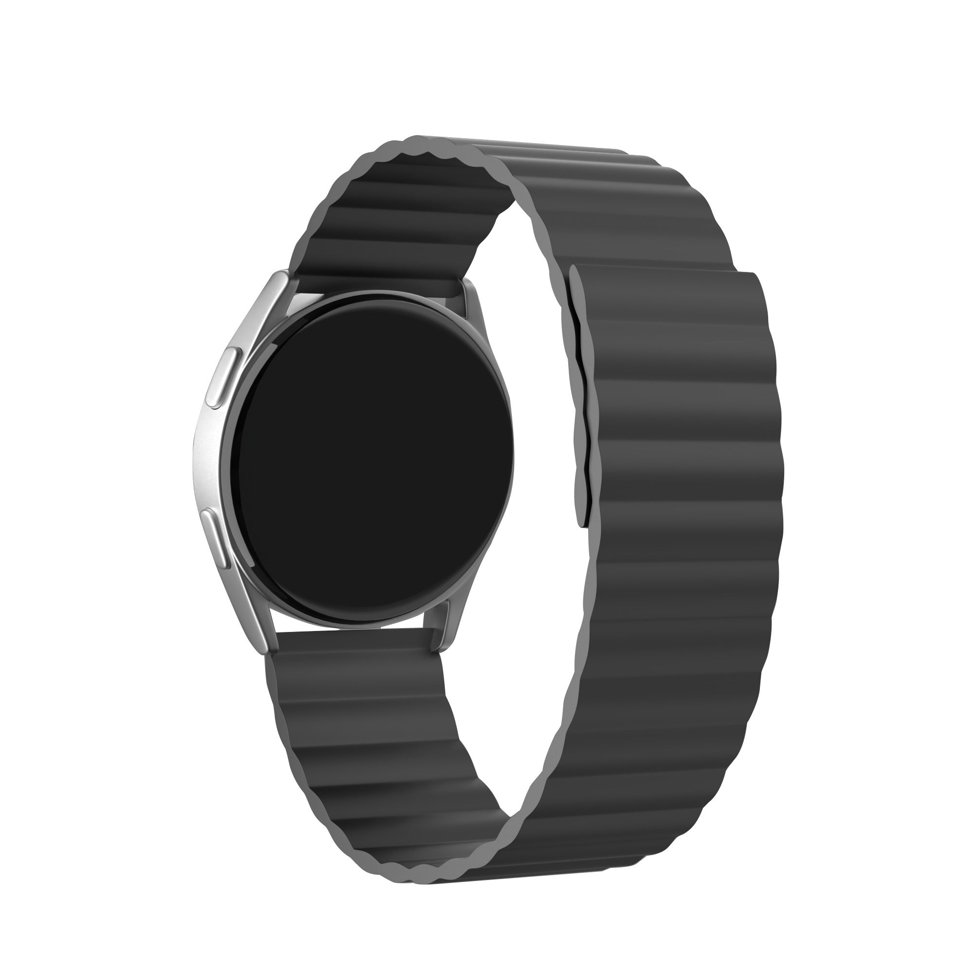 Amazfit Bip 5 magnetisch siliconen bandje (zwart)