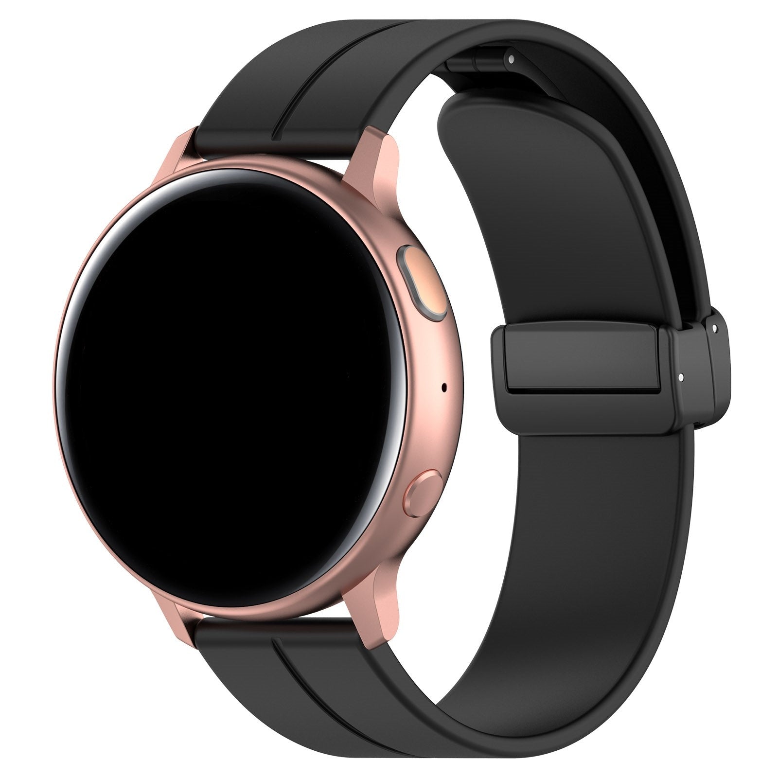 Coros Apex 42mm D-Buckle Silicone Strap (Black)