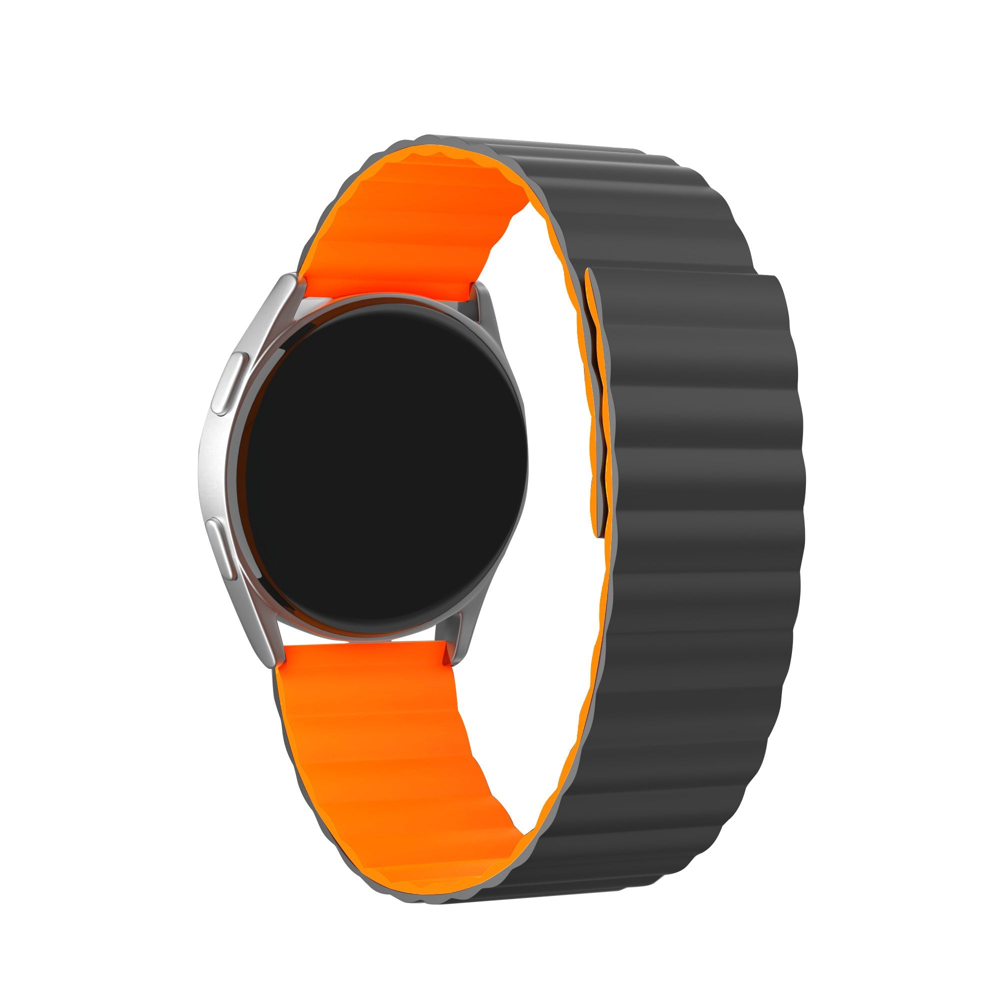 Suunto Vertical 2 magnetisch siliconen bandje (zwart/oranje)