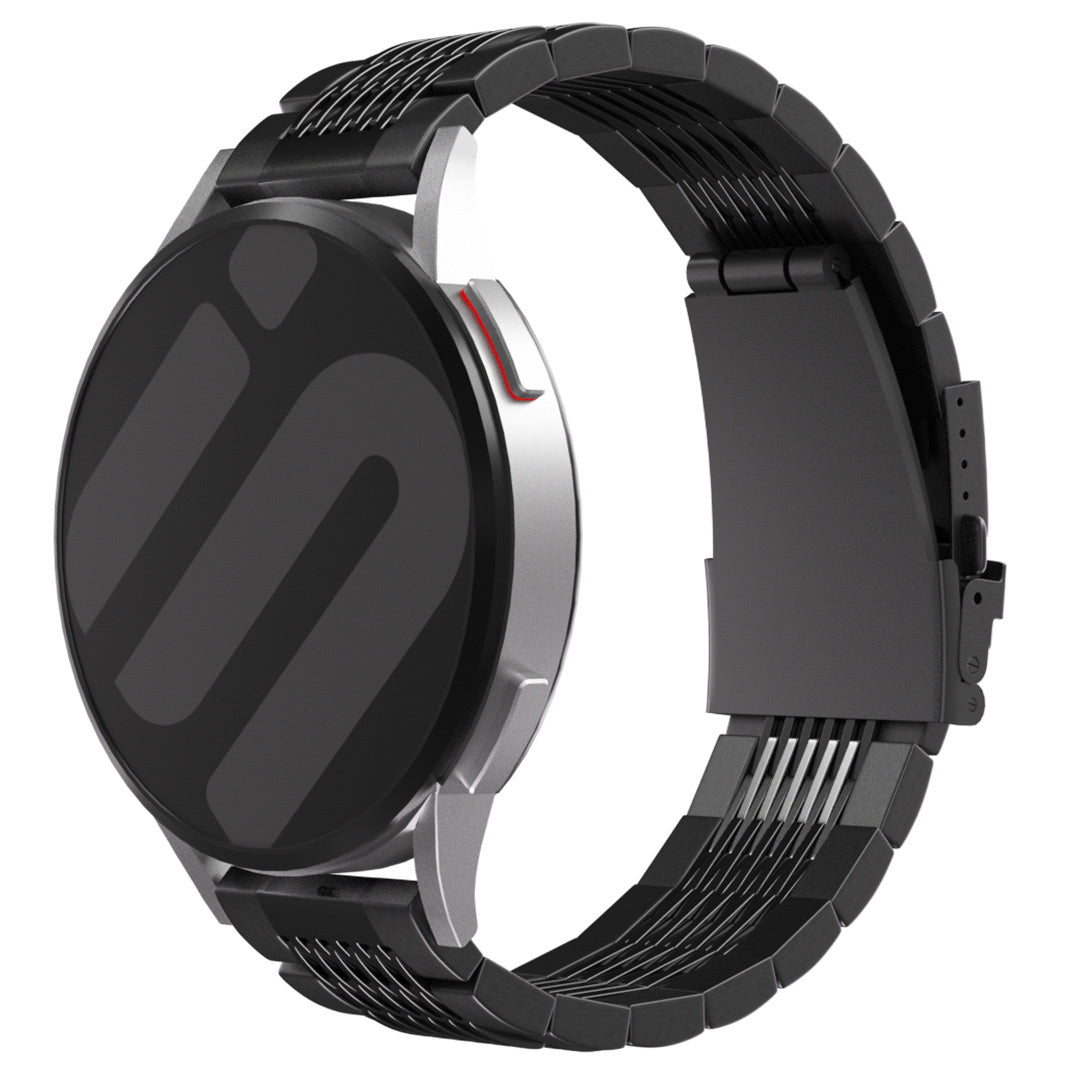 Garmin Venu 4 - 45mm luxe stalen schakel band (zwart)