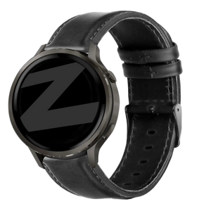 Bandz Garmin Vivoactive 3 Leather Strap 'Classic' (Black)
