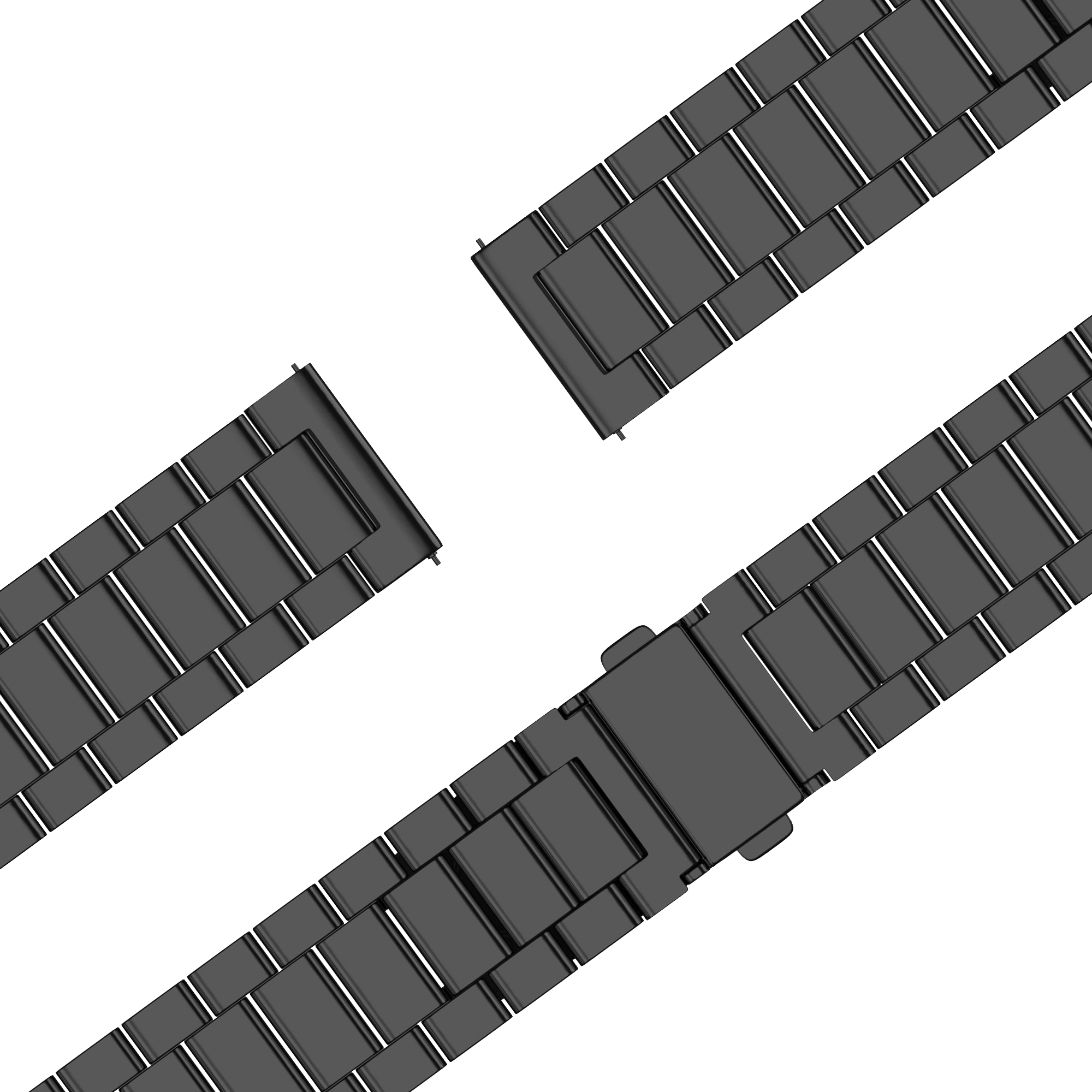 Bandz Garmin Forerunner 70 stalen band 'Classic' (zwart)