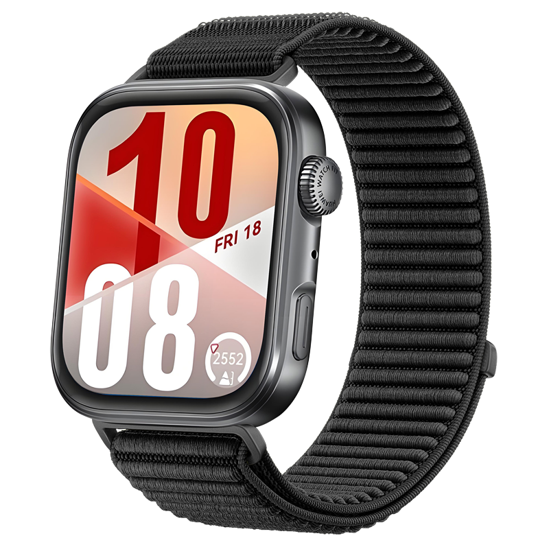 Huawei Watch Fit 3 nylon wave bandje (zwart)