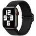 Apple Watch verstelbaar gevlochten bandje (zwart)
