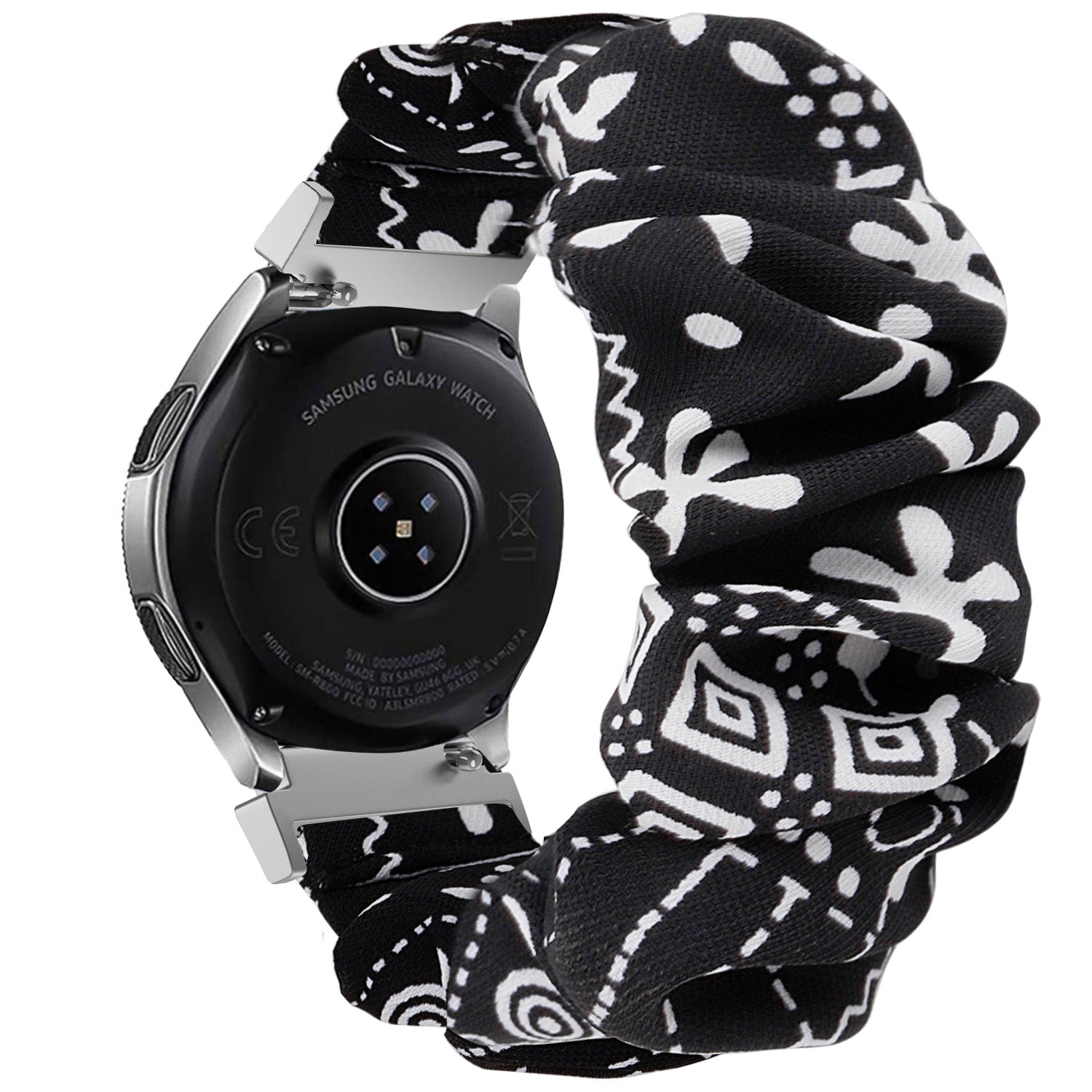 Huawei Watch GT 3 Pro 43mm scrunchie bandje (zwart mix)