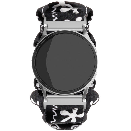 Honor Magic Watch 2 42mm scrunchie bandje (zwart mix)